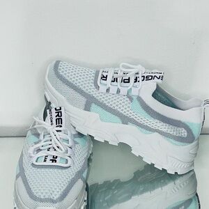 Dream Pairs Women's White and Light Blue Sneakers